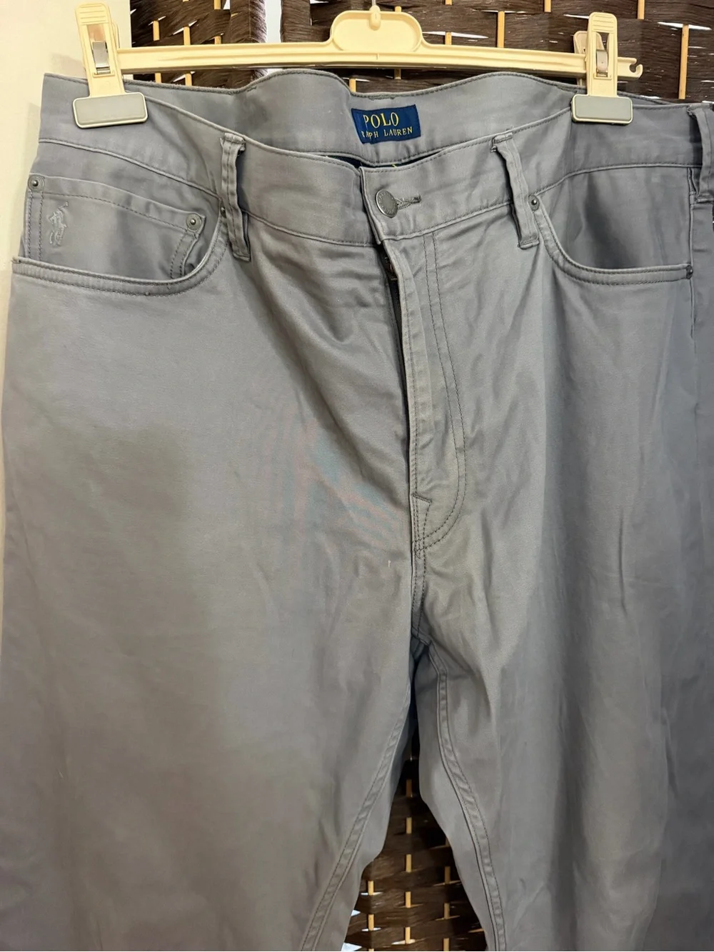Polo by Ralph Lauren Men's Straight Jeans in Light Gray